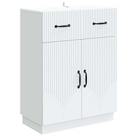 vidaXL Sideboard med låda Vit 66 x 34,5 x 87 cm Konstruerat trä