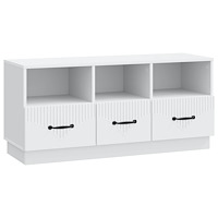 vidaXL TV-skåp med låda Vit 102 x 34,5 x 47 cm Konstruerat trä