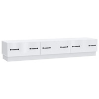 vidaXL TV-skåp med låda Vit 147 x 34,5 x 27 cm Konstruerat trä