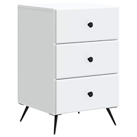 vidaXL Nattduksbord med låda Vit 43 x 41 x 66,5 cm Konstruerat trä