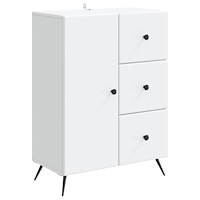 vidaXL Sideboard med låda Vit 66 x 34,5 x 90 cm Konstruerat trä