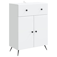 vidaXL Sideboard med låda Vit 66 x 34,5 x 90 cm Konstruerat trä