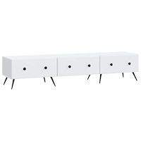 vidaXL TV-skåp med låda Vit 147 x 34,5 x 30 cm Konstruerat trä