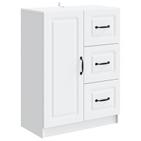 vidaXL Sideboard med låda Vit 66 x 34,5 x 87 cm Konstruerat trä