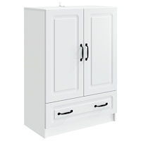 vidaXL Sideboard med låda Vit 66 x 34,5 x 92 cm Konstruerat trä