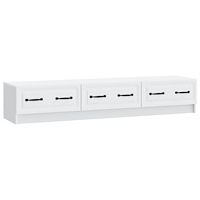 vidaXL TV-skåp med låda Vit 147 x 34,5 x 27 cm Konstruerat trä