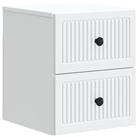 vidaXL Väggmonterat Sängbord Vit 33 x 34,5 x 40 cm Konstruerat trä