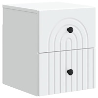 vidaXL Väggmonterat Sängbord Vit 33 x 34,5 x 40 cm Konstruerat trä