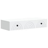 vidaXL Väggmonterad sidobord Vit 87,5 x 34,5 x 17 cm Konstruerat trä