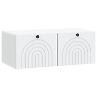 vidaXL Väggmonterad TV-bänk Vit 78,5 x 41 x 30 cm Konstruerat trä