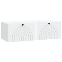 vidaXL Väggmonterad TV-bänk Vit 99 x 41 x 30 cm Konstruerat trä