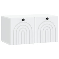 vidaXL Väggmonterad TV-bänk Vit 59,5 x 31 x 30 cm Konstruerat trä