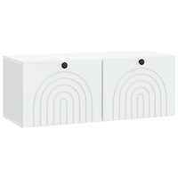 vidaXL Väggmonterad TV-bänk Vit 78,5 x 31 x 30 cm Konstruerat trä