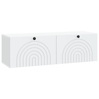 vidaXL Väggmonterad TV-bänk Vit 98 x 31 x 30 cm Konstruerat trä