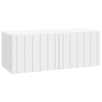 vidaXL Väggmonterad TV-bänk Vit 78,5 x 31 x 30 cm Konstruerat trä
