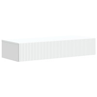 vidaXL Väggmonterad sidobord Vit 87,5 x 34,5 x 17 cm Konstruerat trä