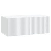 vidaXL Väggmonterad TV-bänk Vit 78,5 x 41 x 30 cm Konstruerat trä