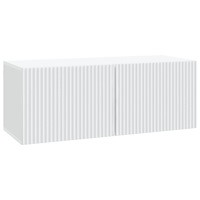 vidaXL Väggmonterad TV-bänk Vit 78,5 x 31 x 30 cm Konstruerat trä