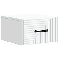 vidaXL Väggmonterat Sängbord Vit 34,5 x 33 x 20 cm Konstruerat trä
