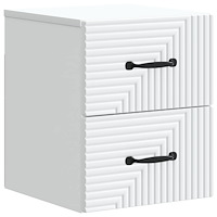 vidaXL Väggmonterat Sängbord Vit 34,5 x 33 x 40 cm Konstruerat trä