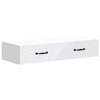 vidaXL Väggmonterad sidobord Vit 87,5 x 34,5 x 17 cm Konstruerat trä