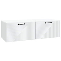 vidaXL Väggmonterad TV-bänk Vit 98 x 41 x 30 cm Konstruerat trä