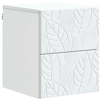 vidaXL Väggmonterat Sängbord Vit 34,5 x 33 x 40 cm Konstruerat trä