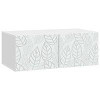 vidaXL Väggmonterad TV-bänk 59,5 x 41 x 30 cm Vit Konstruerat trä