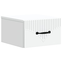 vidaXL Väggmonterat Sängbord Vit 34,5 x 33 x 20 cm Konstruerat trä