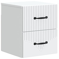 vidaXL Väggmonterat Sängbord Vit 34,5 x 33 x 40 cm Konstruerat trä