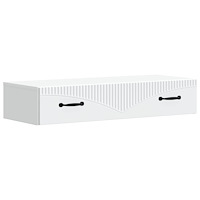 vidaXL Väggmonterad sidobord Vit 87,5 x 34,5 x 17 cm Konstruerat trä