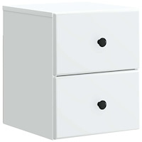 vidaXL Väggmonterat Sängbord Vit 34,5 x 33 x 40 cm Konstruerat trä
