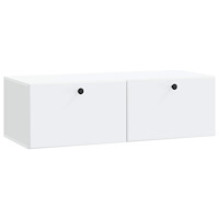 vidaXL Väggmonterad TV-bänk 98 x 41 x 30 cm Vit Konstruerat trä