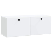 vidaXL Väggmonterad TV-bänk 78,5 x 31 x 30 cm Vit Konstruerat trä