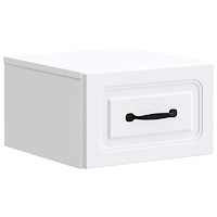 vidaXL Väggmonterat Sängbord Vit 34,5 x 33 x 20 cm Konstruerat trä