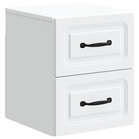 vidaXL Väggmonterat Sängbord Vit 34,5 x 33 x 40 cm Konstruerat trä