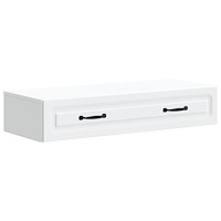 vidaXL Väggmonterad sidobord Vit 87,5 x 34,5 x 17 cm Konstruerat trä