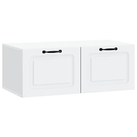 vidaXL Väggmonterad TV-bänk Vit 78,5 x 41 x 30 cm Konstruerat trä