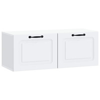 vidaXL Väggmonterad TV-bänk Vit 78,5 x 31 x 30 cm Konstruerat trä