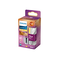 Philips Philips - LED-glödlampa med filament - form: P45 - klar finish - E27 - 1.8 W - varmt vitt ljus - 2200-2700 K
