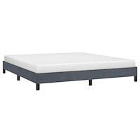 vidaXL Sängram utan madrass mörkgrå 193x203 cm king size-sammet