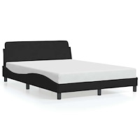 vidaXL Sängram Dover svart 135x190 cm sammet