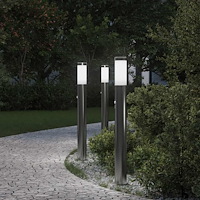 vidaXL Pollare med sensor 3 st 80 cm rostfritt stål IP44