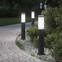 vidaXL Pollare med sensor 3 st 50 cm rostfritt stål IP44