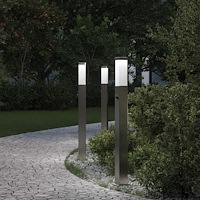 vidaXL Pollare med sensor 3 st 80 cm rostfritt stål IP44
