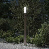 vidaXL Pollare med sensor 110 cm rostfritt stål IP44