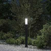 vidaXL Pollare med sensor 80 cm svart IP44