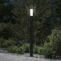 vidaXL Pollare med sensor 110 cm svart IP44
