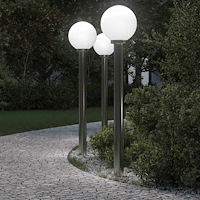 vidaXL Pollare 3 st 120 cm rostfritt stål IP44