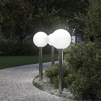 vidaXL Pollare med sensor 3 st 80 cm rostfritt stål IP44